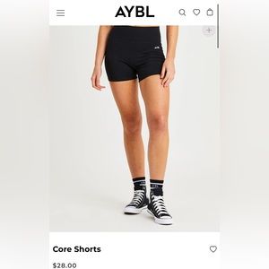 (NWT) AYBL - Core shorts - Black SIZE SMALL